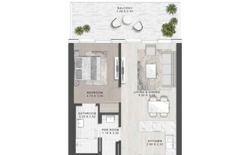 Apartment til salg i Al Marjan Island, Ras Al Khaimah, UAE 1 soveværelse, 89 kvm № 704563 - foto 16