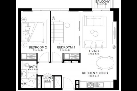Byt v Dubai Hills Estate, Dubai, SAE 2 ložnice, 69.67725000 m² Č.: 583801 - fotografie 16