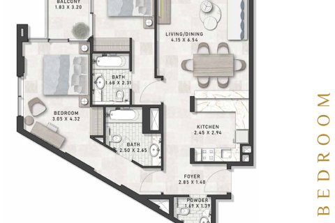 Apartment til salg i DAMAC Hills (Akoya by DAMAC), Dubai, UAE 1 værelse, 32 kvm № 728531 - foto 7
