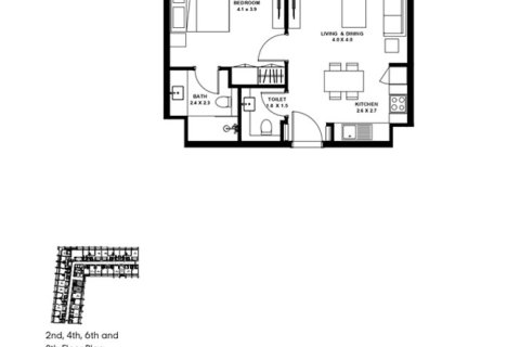 Пәтер Aljada, Шарджа, БАӘ-да 1 жатын бөлме, 58 м² № 728533 - фото 3