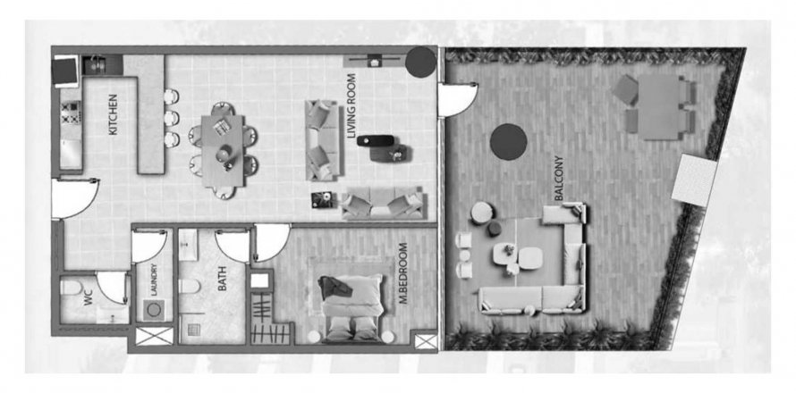 Byt v 77 Boulevard v Jumeirah Village Circle, Dubai, SAE 1 ložnice, 129.08 m² Č.: 582187