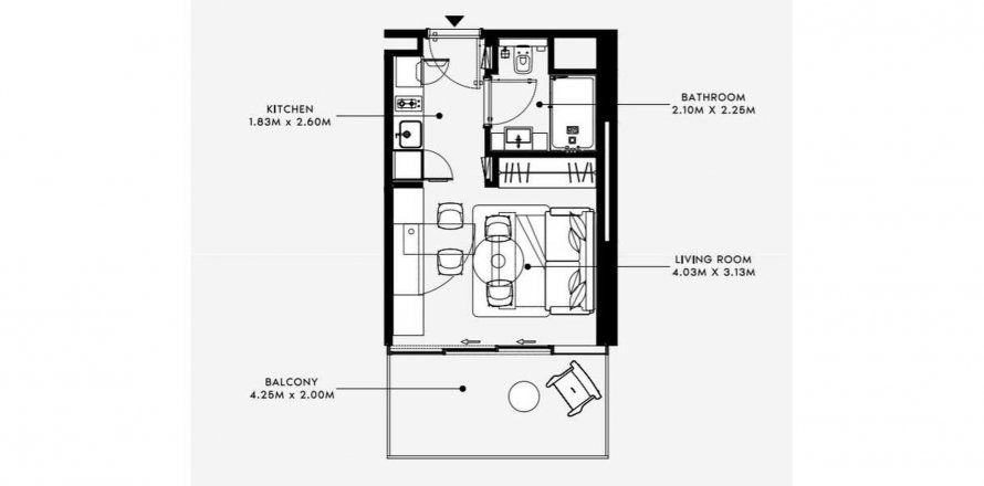 Apartment in AZIZI VENICE in Dubai South (Dubai World Central), UAE 34.83 sq.m. № 345931