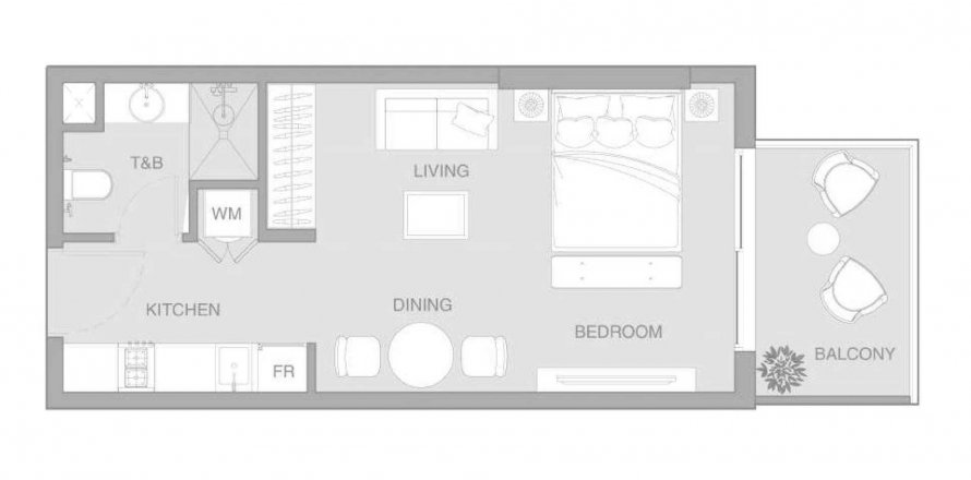 Apartment in ESSENL1FE in Jumeirah Village Triangle, Dubai, UAE 40.44 sq.m. № 564751