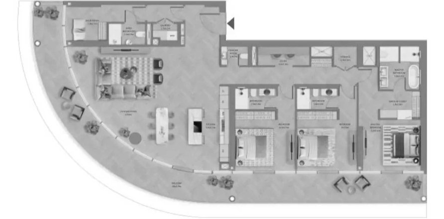 Wohnung in Saadiyat Island, Abu Dhabi, VAE: 3 Schlafzimmer, 283.26 m2 Nr. 758061
