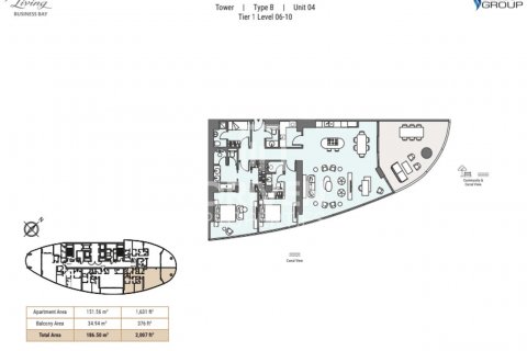 Apartament në Business Bay, Dubai, Emiratet e Bashkuara Arabe 2 dhoma gjumi, 186 m2. № 602409 - Foto 16