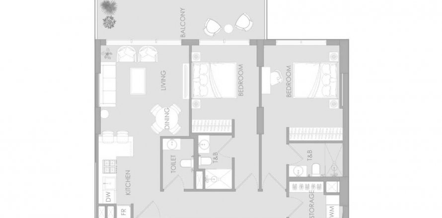 Byt v Ir1dian Park v Jumeirah Village Circle, Dubai, SAE 2 ložnice, 101.73 m² Č.: 582210