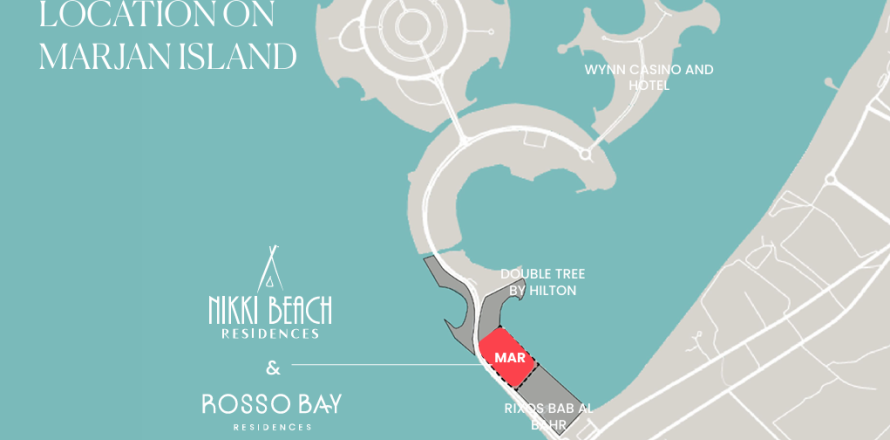 Dzīvoklis Al Marjan Island, Ras Al Khaimahjā, AAE 1 istaba, 88 m2 Nr. 656601