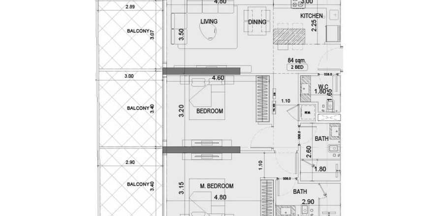 דירה ב Nadd Al Sheba, Dubai, איחוד האמירויות 2 חדרי שינה, 113 מ"ר מספר 693960