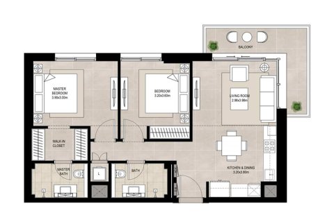 Huoneisto Town Square, Dubai, Arabiemiraatit 1 makuuhuone, 55 m2 № 732392 - kuva 4