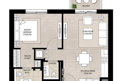 Huoneisto Town Square, Dubai, Arabiemiraatit 1 makuuhuone, 55 m2 № 732392 - kuva 3