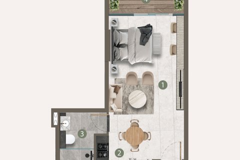 شقة للبيع في Dubai South (Dubai World Central)، دبي، الإمارات العربية المتحدة 40 متر مربع ، رقم 732395 - صورة 4