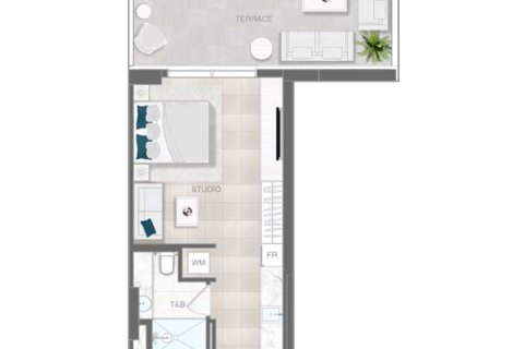 Dzīvoklis Jumeirah Village Triangle, Dubaijā, AAE 1 istaba, 40 m2 Nr. 732396 - attēls 4