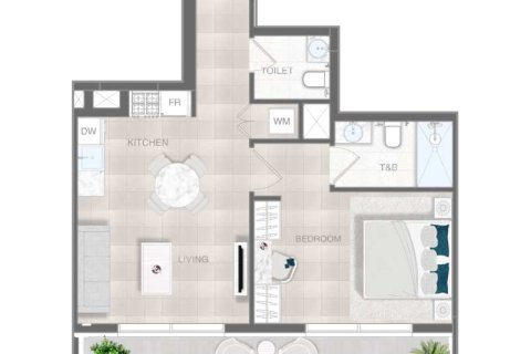 Dzīvoklis Jumeirah Village Triangle, Dubaijā, AAE 1 istaba, 40 m2 Nr. 732396 - attēls 5