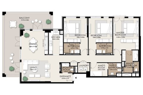 Apartman u Dubai, UAE 1 spavaća soba, 101 m2 Br. 704509 - fotografija 24