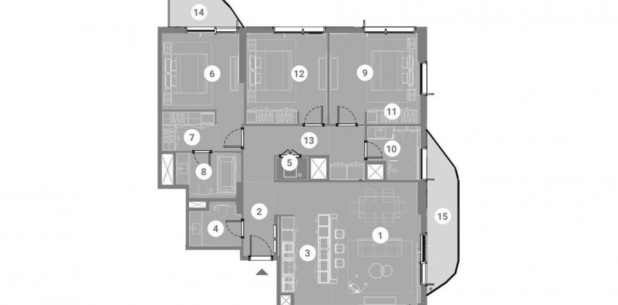 Wohnung in Motor City, Dubai, VAE: 3 Schlafzimmer, 156.73 m2 Nr. 611467