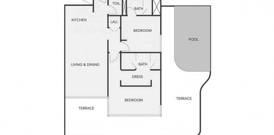 Korter asukohaga Sunset Bay asukohaga Dubai, AÜE: 2 magamistoaga, 249.26 m² Nr 564589