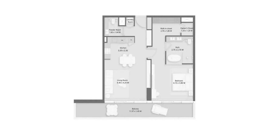 Apartament w Al Marjan Island, Ras Al Khaimah, ZEA 1 sypialnia, 101.15 mkw. nr 704128