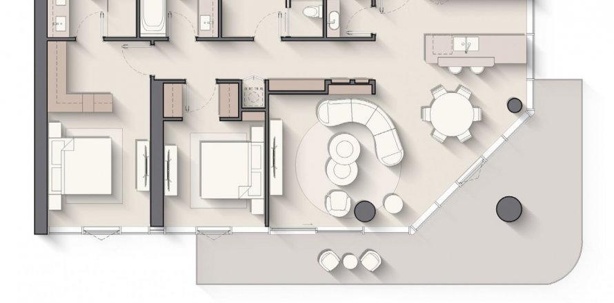 Apartment in Costa Mare in Dubai, UAE 2 bedrooms, 128.81 sq.m. № 577143