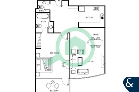 Apartman u gradu Jumeirah Lake Towers, Dubai, UAE 1 spavaća soba, 76 m2 Br. 667009 - Slika 15