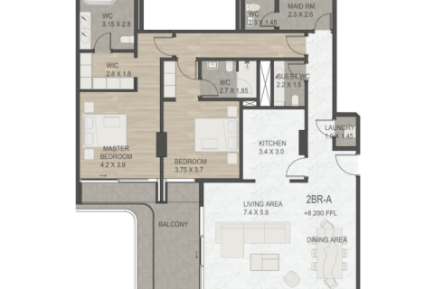 آپارتمان برای فروش در  Palm Jumeirah، Dubai، امارات متحده عربی  1 خوابه ، 237 متر مربع ، شماره 689899 - تصویر 2