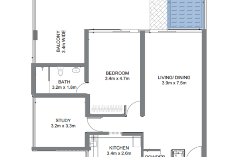 Müüa korter asukohaga Al Marjan Island, Ras Al Khaimah, AÜE: 1 toaline, 43 m² Nr 689900 - pilt 5