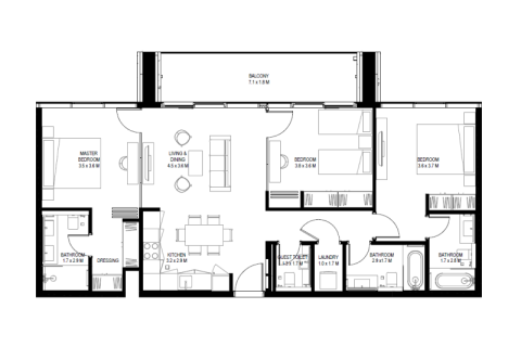 Appartement te koop in Aljada, Sharjah, VAE 1 slaapkamer, 69 vr.m., nr 689989 - foto 7