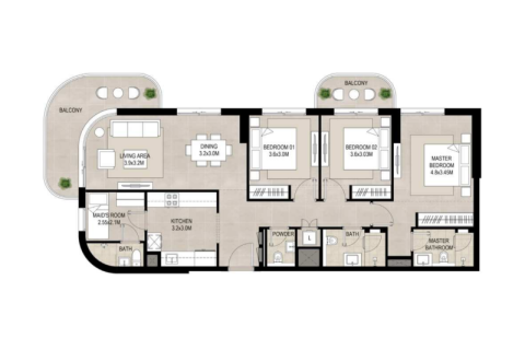 Пәтер Town Square, Дубай, БАӘ-да 1 жатын бөлме, 61 м² № 732558 - фото 7