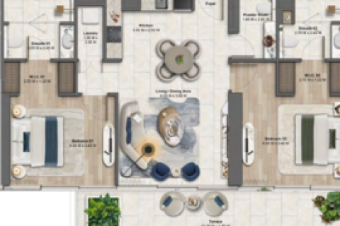 Apartament në Maritime City, Dubai, Emiratet e Bashkuara Arabe 1 dhomë gjumi, 78 m2. № 704318 - Foto 14