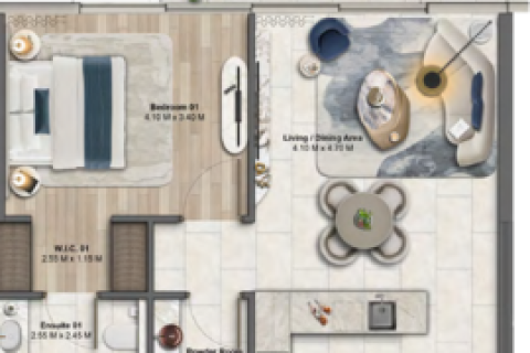 Apartament në Maritime City, Dubai, Emiratet e Bashkuara Arabe 1 dhomë gjumi, 78 m2. № 704318 - Foto 13
