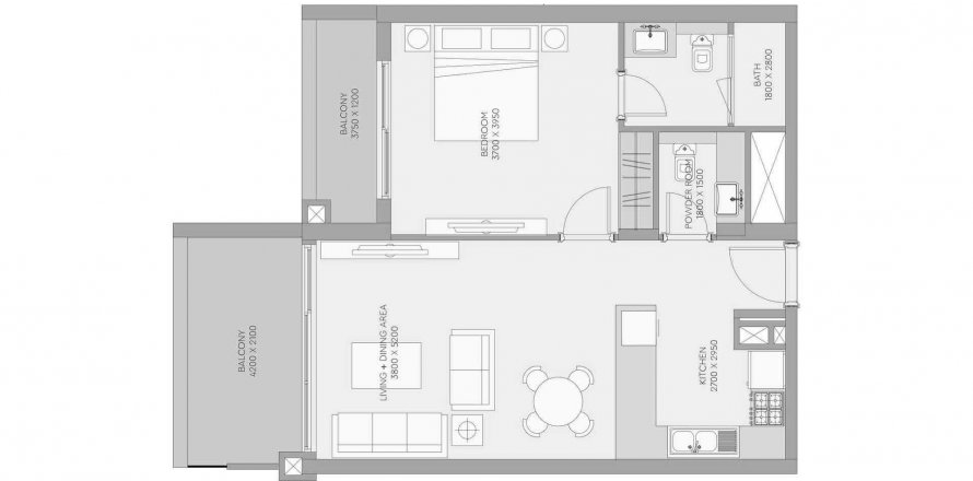 Byt v The Haven 2 v Meydan, Dubai, SAE 1 ložnice, 72.74 m² Č.: 571475