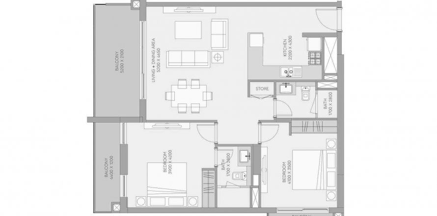 Apartment in The Haven 2 in Emirates Golf Club, Dubai, UAE 2 bedrooms, 104.79 sq.m. № 571478