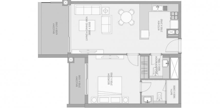 Byt v The Haven 2 v Meydan, Dubai, SAE 1 ložnice, 72.84 m² Č.: 571474