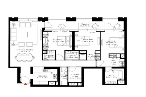Apartment in Zabeel, Dubai, UAE 3 bedrooms, 165 sq.m. № 758442 - photo 13