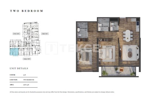 Apartman u Jumeirah Village Circle, Dubai, UAE 1 spavaća soba, 66 m2 Br. 701077 - fotografija 10