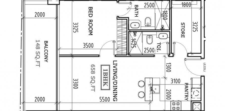 Byt v Coventry Gardens 2 v Dubai Land, SAE 1 ložnice, 74.88 m² Č.: 577381