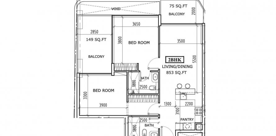 Byt v Coventry Gardens 2 v Dubai Land, SAE 2 ložnice, 100.06 m² Č.: 577382