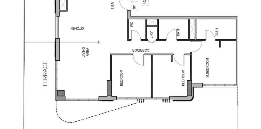 Korter asukohaga EDGEWATER RESIDENCES asukohaga Dubai, AÜE: 3 magamistoaga, 319 m² Nr 646602