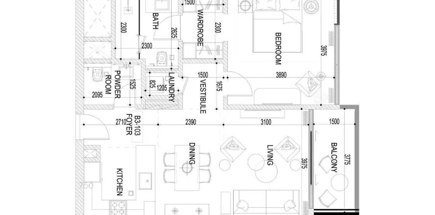 Apartament në Naseem Al Jurf në Ghantoot, Abu Dhabi, Emiratet e Bashkuara Arabe 1 dhomë gjumi, 75 m2. № 740278