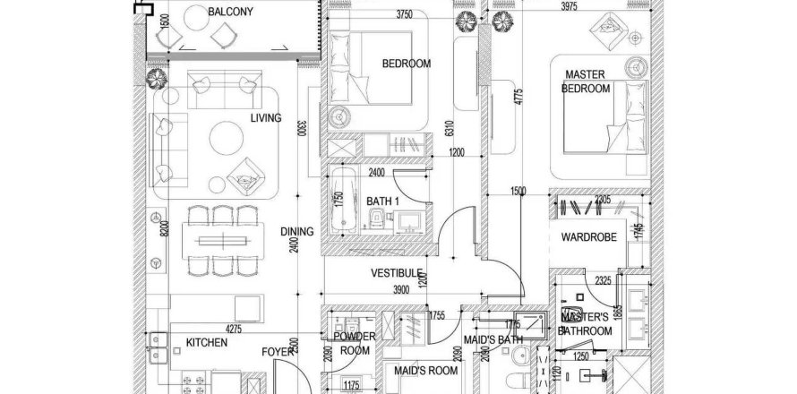 Apartament në Naseem Al Jurf në Ghantoot, Abu Dhabi, Emiratet e Bashkuara Arabe 2 dhoma gjumi, 119 m2. № 740281