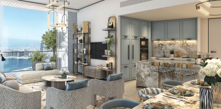 Apartmen di Dubai Harbour, UAE 1 bilik tidur, 84.8 meter persegi № 479480