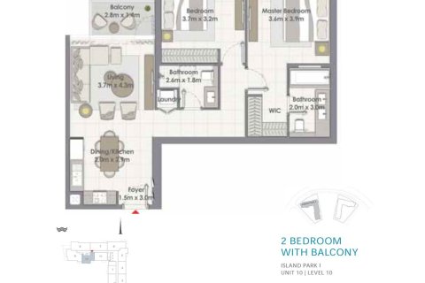 Apartman u gradu Dubai Creek Harbour (The Lagoons), Dubai, UAE 1 spavaća soba, 62 m2 Br. 704412 - Slika 10