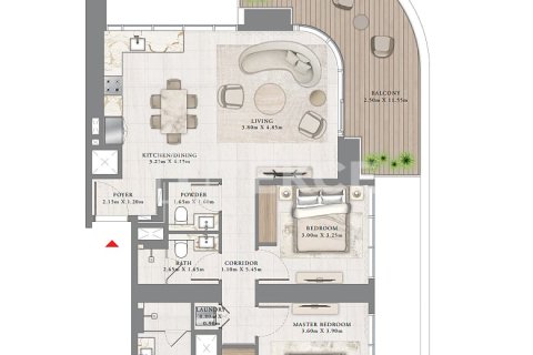 Byt v Dubai Harbour, SAE 2 ložnice, 128 m² Č.: 739453 - fotografie 10