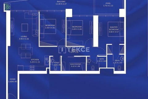 Byt v Jumeirah Village Triangle, Dubai, SAE 1 ložnice, 80 m² Č.: 557486 - fotografie 17