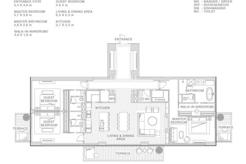 Lägenhet till försäljning i Al Marjan Island, Ras Al Khaimah, UAE 1 sovrum, 135 kvm Nr. 656878 - fotografi 14