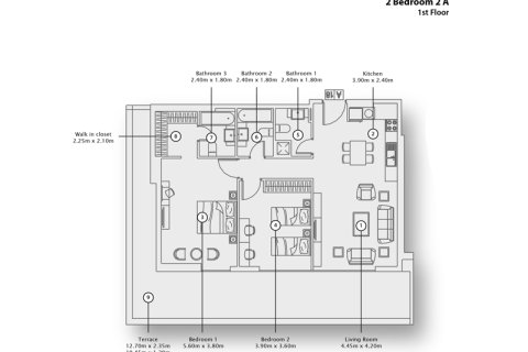Wohnung zum Verkauf in Al Furjan, Dubai, VAE 1 Schlafzimmer, 77 m2 Nr. 728646 - Foto 6