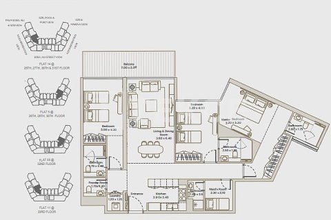 Lägenhet till försäljning i Jebel Ali, Dubai, UAE 3 sovrum, 152 kvm Nr. 694461 - fotografi 13