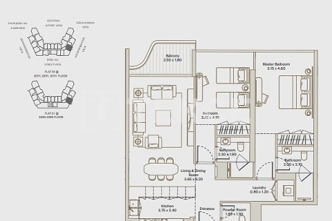 Lägenhet till försäljning i Jebel Ali, Dubai, UAE 3 sovrum, 152 kvm Nr. 694461 - fotografi 12