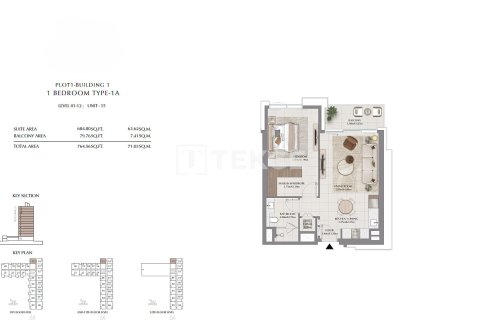 Apartament në Dubai, Emiratet e Bashkuara Arabe 3 dhoma gjumi, 166 m2. № 680540 - Foto 13