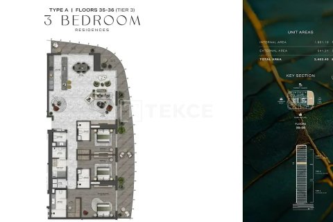 Apartamento en venta en Dubai, EAU 3 dormitorios, 224 m2 № 680538 - foto 29