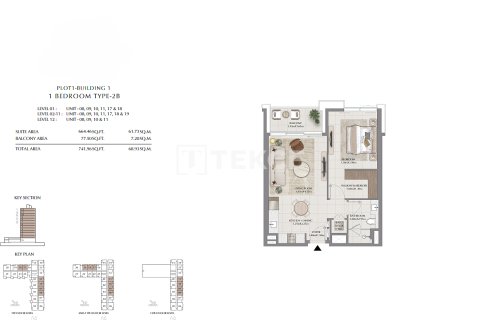 Apartament në Dubai, Emiratet e Bashkuara Arabe 2 dhoma gjumi, 112 m2. № 680539 - Foto 18